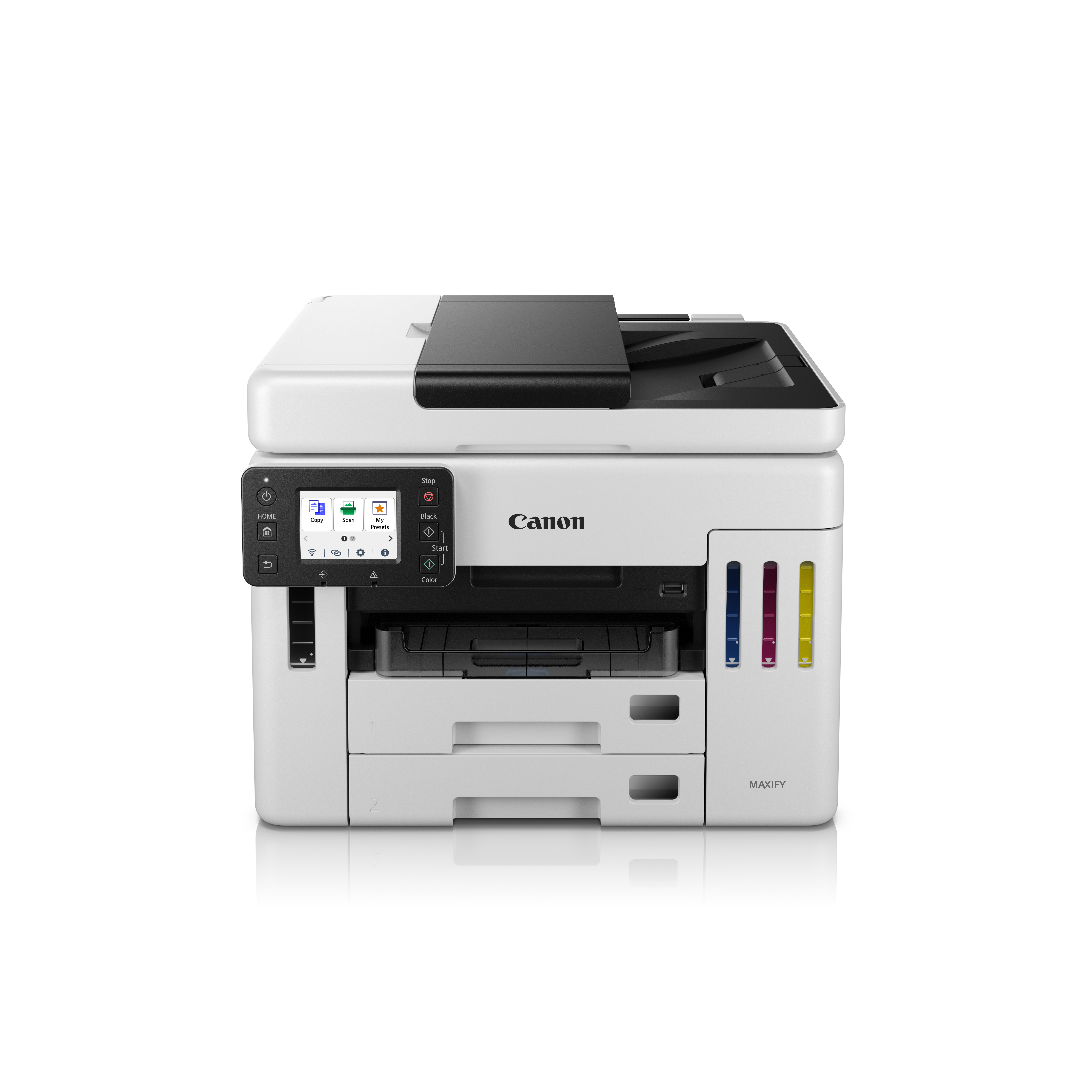 캐논 MAXIFY GX7192 A4 컬러 잉크젯복합기 제조사 공식 정면 이미지 · 본체 Canon 로고 포함