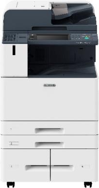 후지필름 ApeosPort-VI C2271 제조사 공식 시리즈 이미지 · FUJI XEROX 로고와 하단 4단 급지함·받침대·캐스터 포함 전체 구성