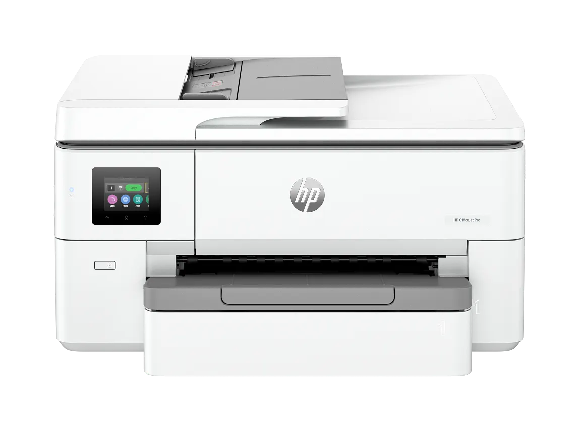 HP OfficeJet Pro 9720 A3 와이드 포맷 컬러 잉크젯복합기 · HP 로고가 보이는 공식 제품 이미지