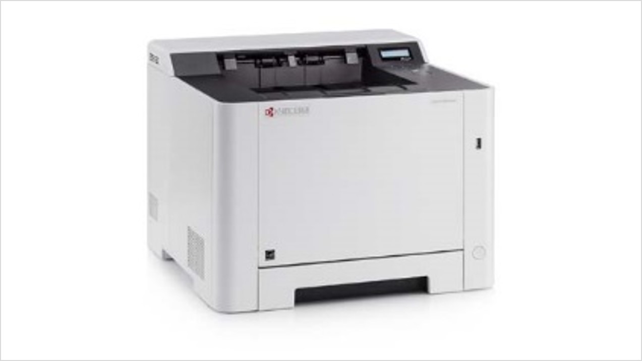 교세라 ECOSYS P5021cdn A4 컬러 레이저프린터 공식 제품 이미지 · 본체 KYOCERA 로고 포함